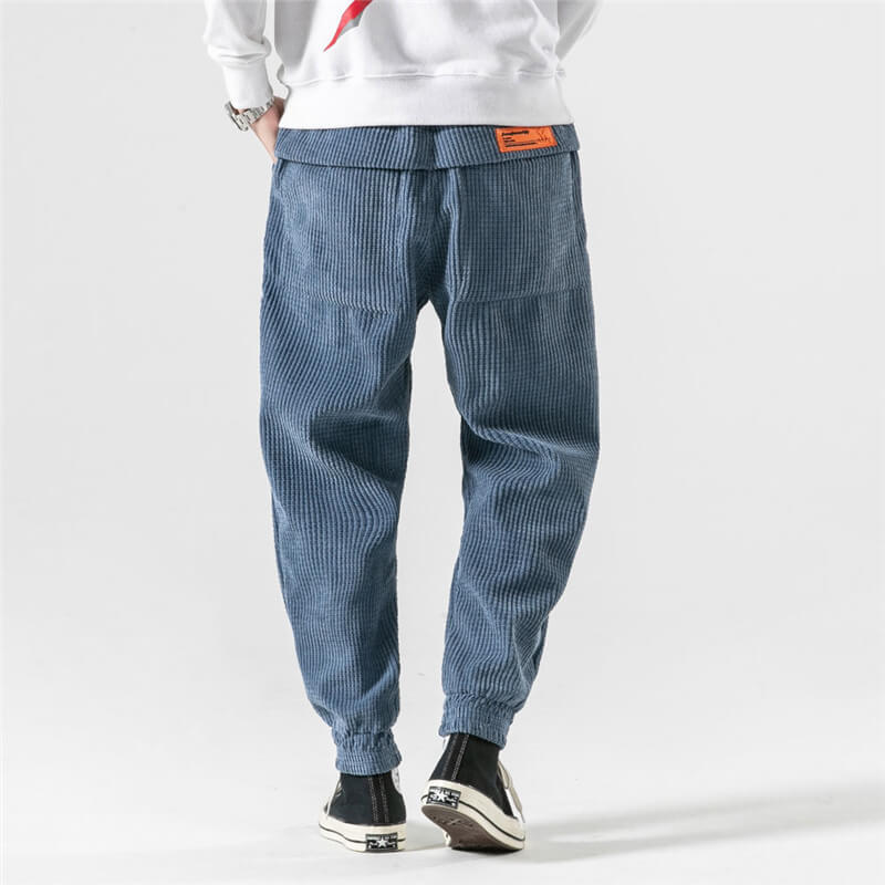 I pantaloni eleganti e unici realizzati in velluto a coste