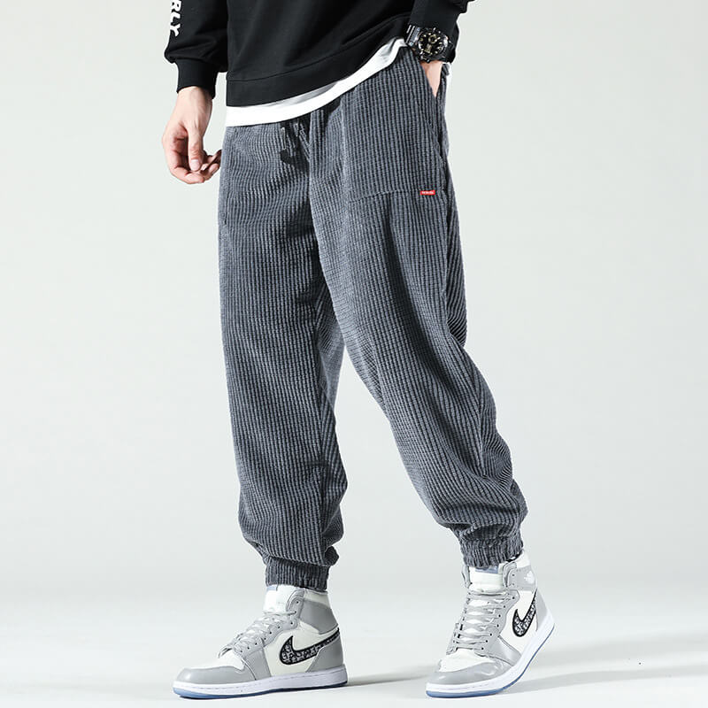 I pantaloni eleganti e unici realizzati in velluto a coste