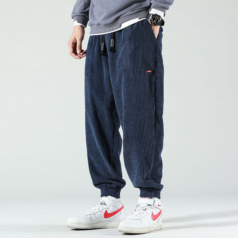 I pantaloni eleganti e unici realizzati in velluto a coste