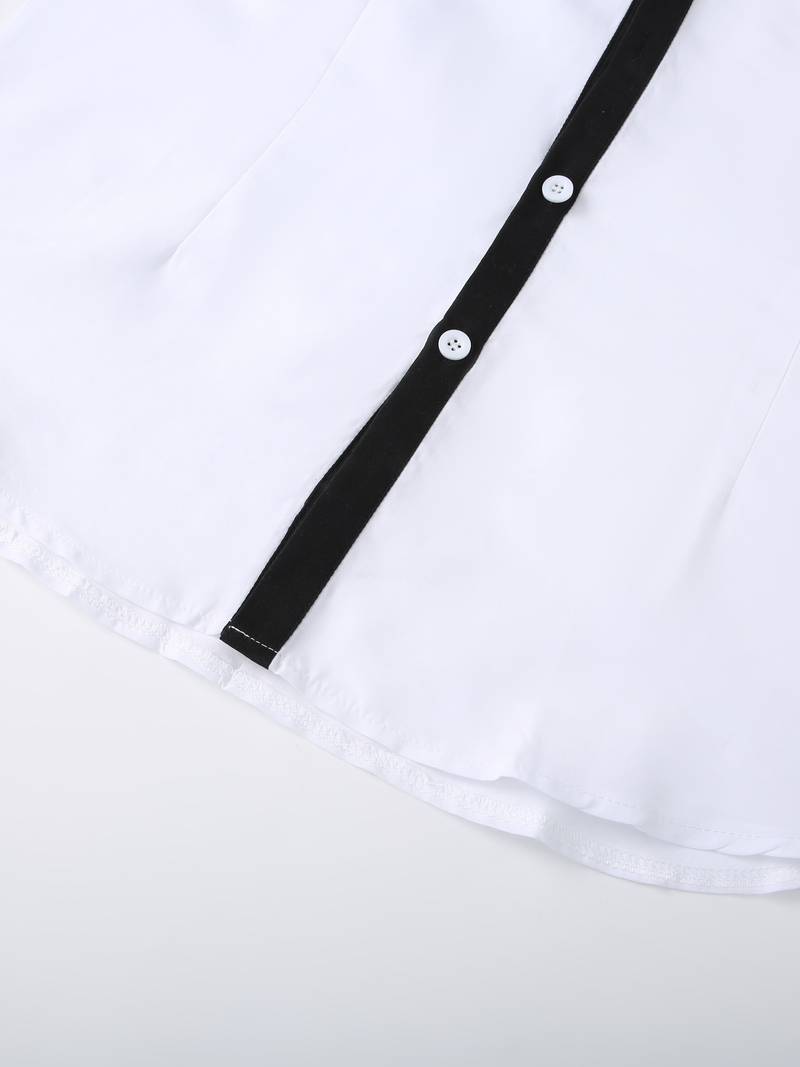 Anthony – camicia casual a contrasto con bottoni da uomo