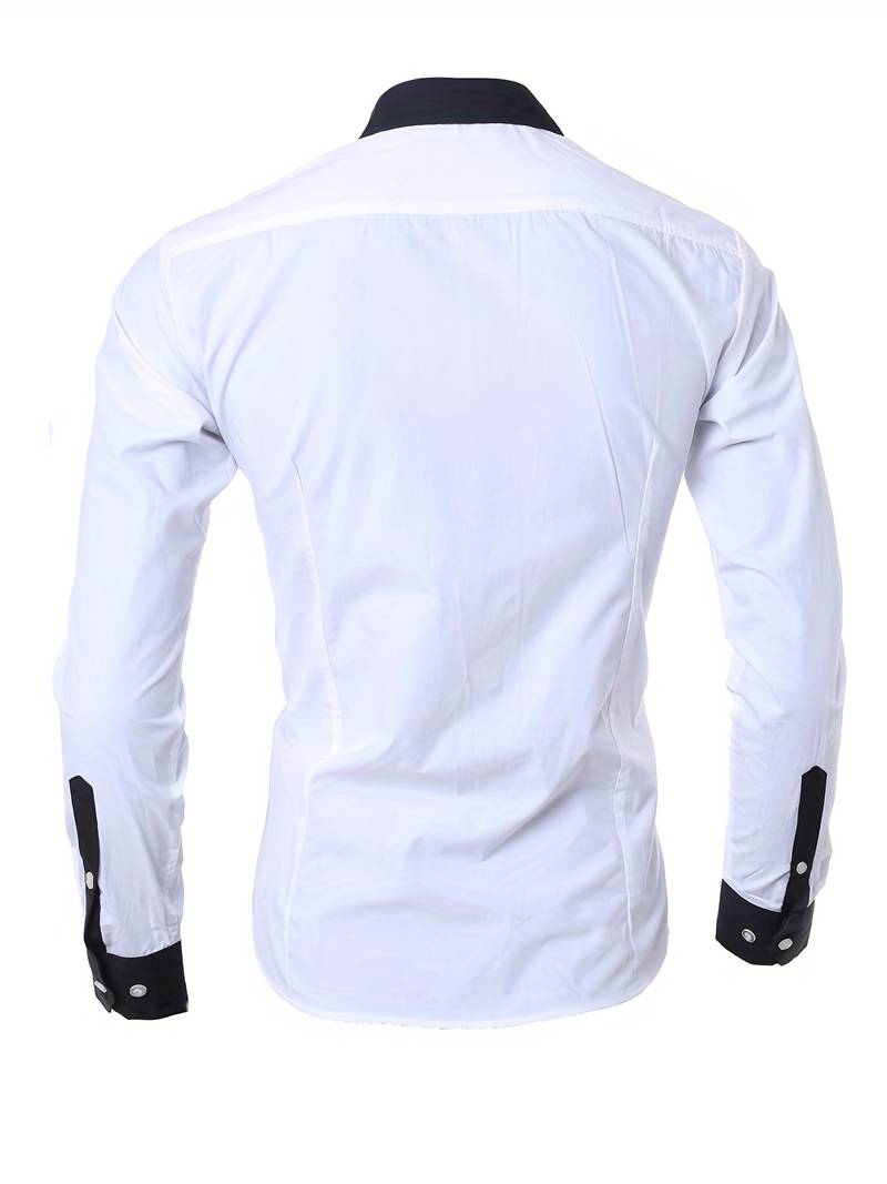 Anthony – camicia casual a contrasto con bottoni da uomo