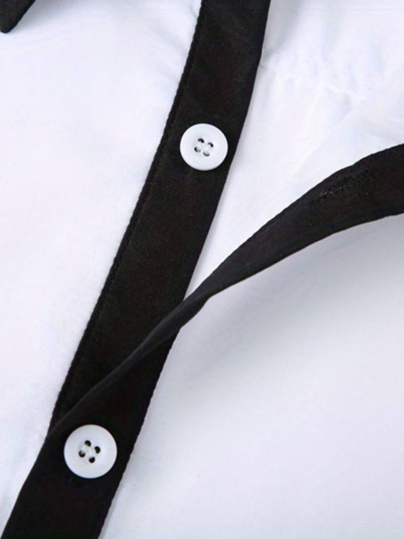 Anthony – camicia casual a contrasto con bottoni da uomo