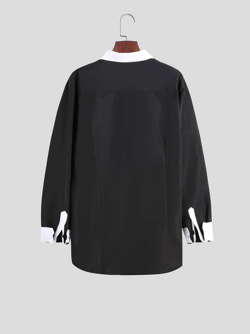 Anthony – camicia casual a contrasto con bottoni da uomo