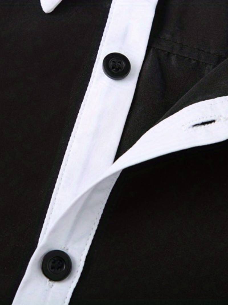 Anthony – camicia casual a contrasto con bottoni da uomo