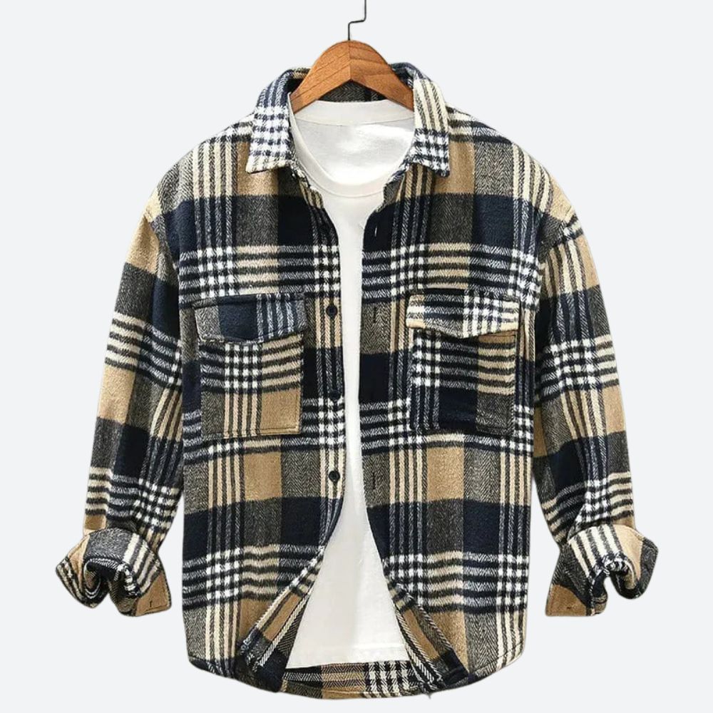 Camicia classica in flanella da uomo - Ilian