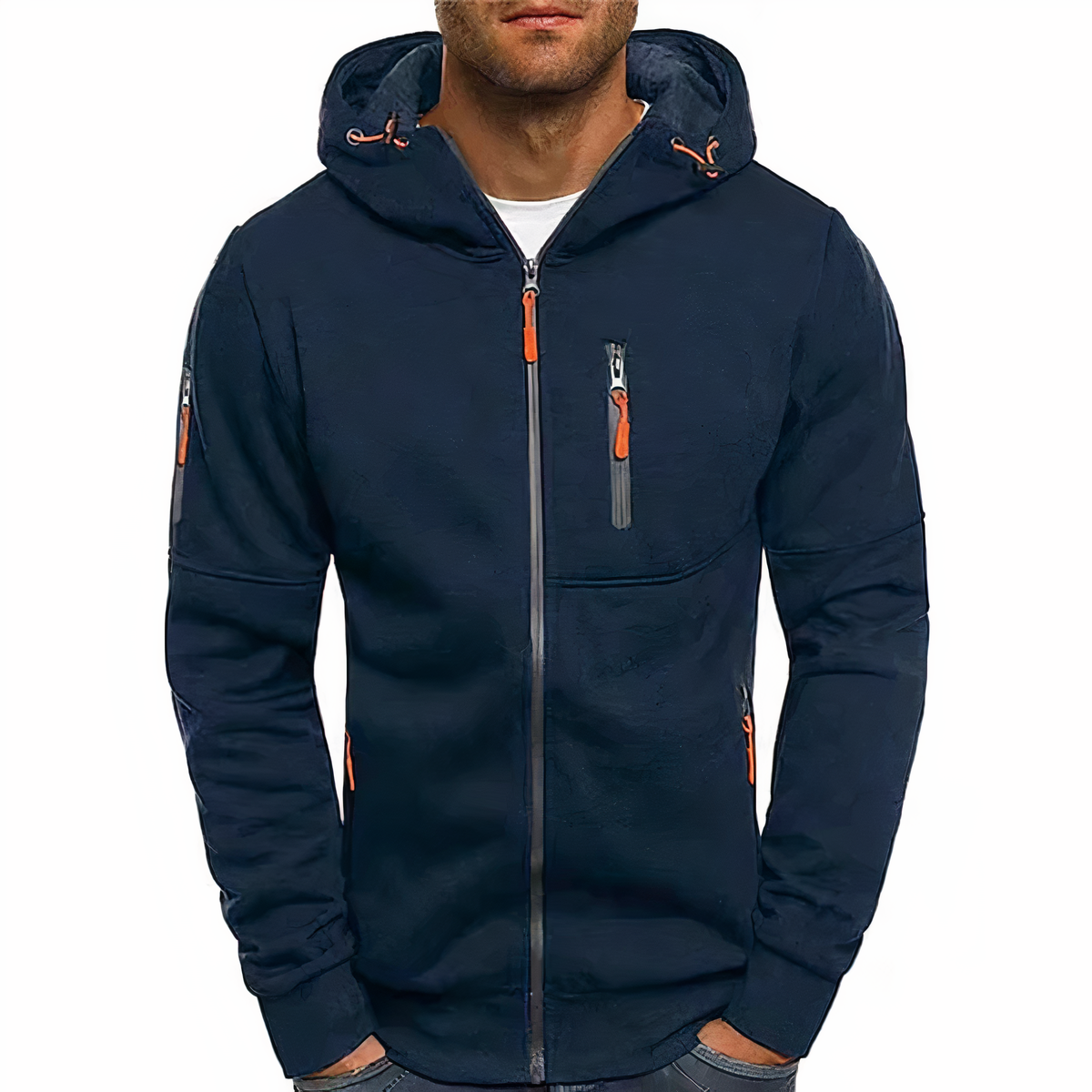 Felpa con cappuccio con zip - Nathan