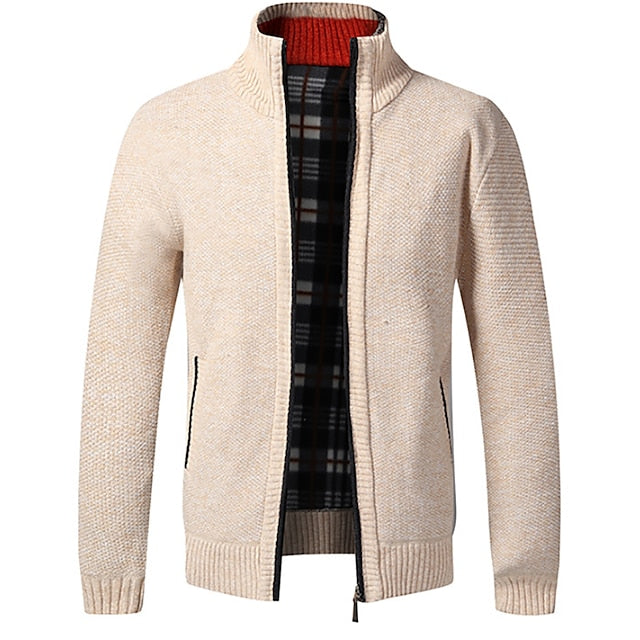 RALPH POLO -elegante maglione lavorato a maglia con cerniera per uomo (design italiano)