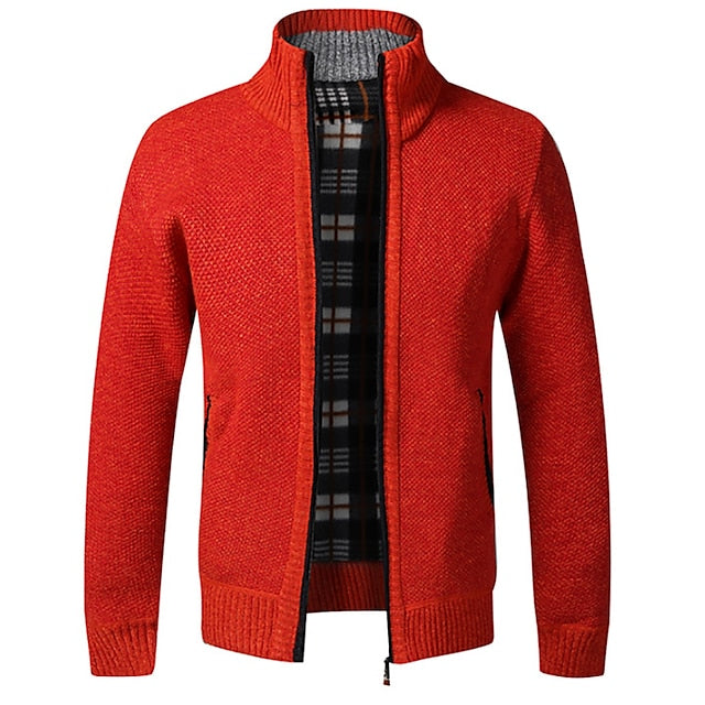 RALPH POLO -elegante maglione lavorato a maglia con cerniera per uomo (design italiano)