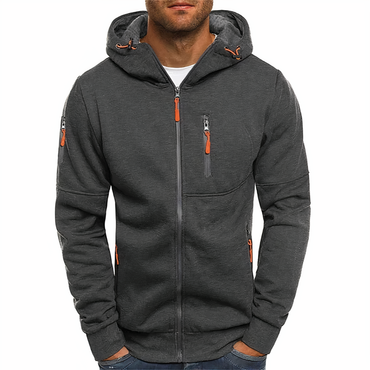 Felpa con cappuccio con zip - Nathan