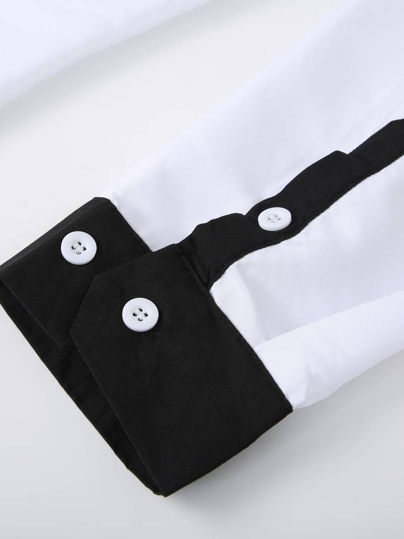 Anthony – camicia casual a contrasto con bottoni da uomo