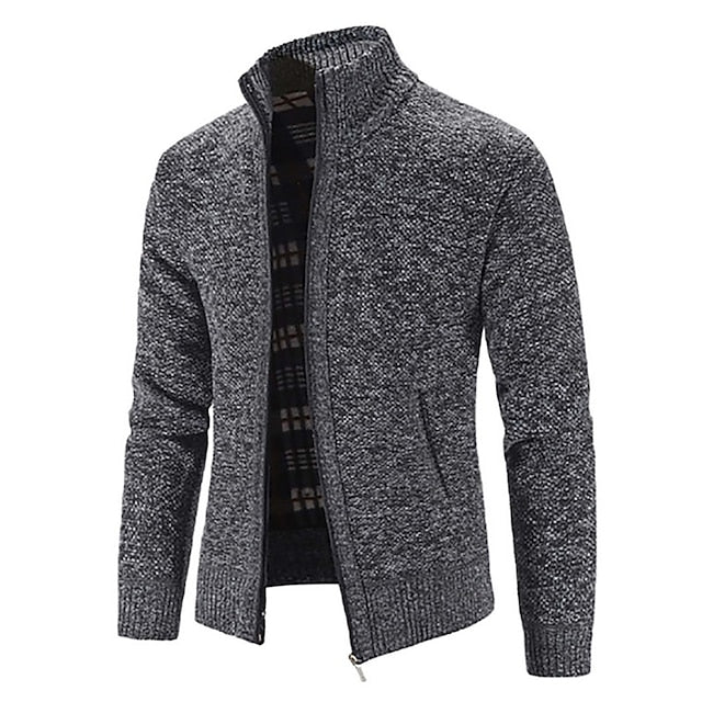RALPH POLO -elegante maglione lavorato a maglia con cerniera per uomo (design italiano)