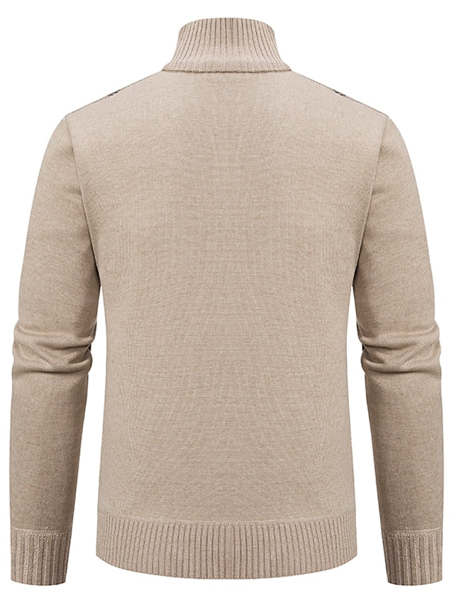 RALPH POLO - elegante maglione con cerniera da uomo (design italiano)