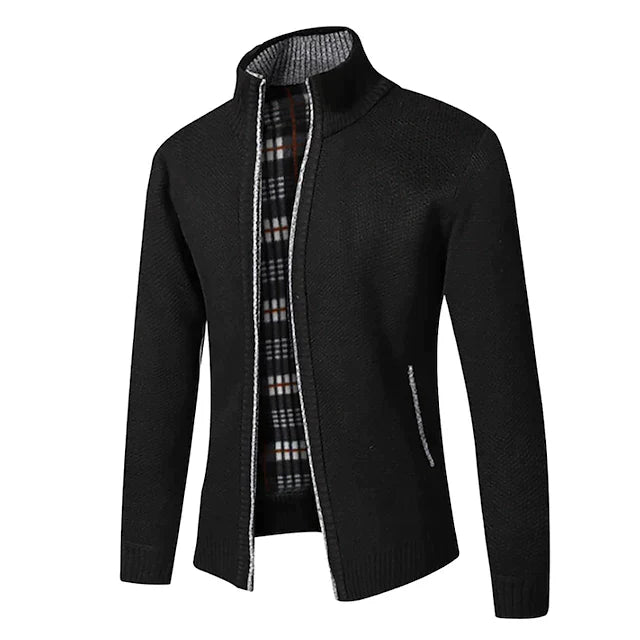 RALPH POLO -elegante maglione lavorato a maglia con cerniera per uomo (design italiano)