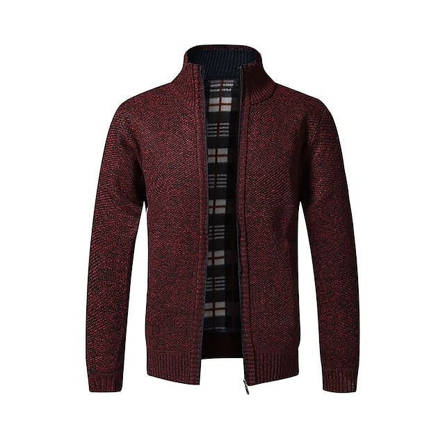 RALPH POLO -elegante maglione lavorato a maglia con cerniera per uomo (design italiano)
