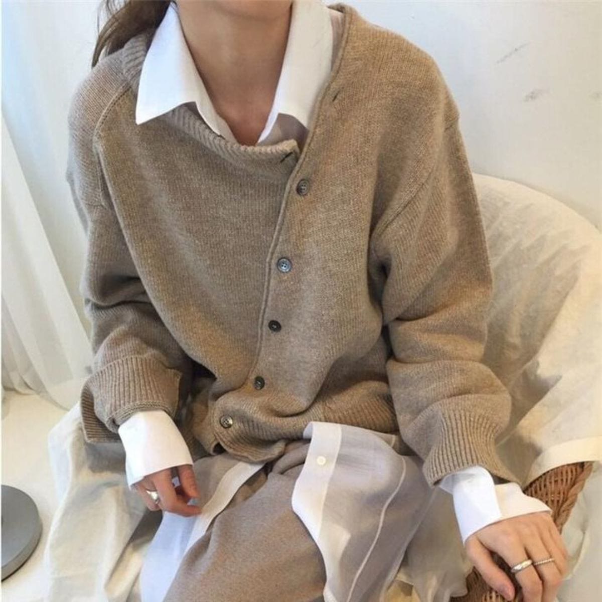 Mieke - cardigan avvolgente in morbido cashmere
