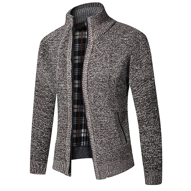 RALPH POLO -elegante maglione lavorato a maglia con cerniera per uomo (design italiano)