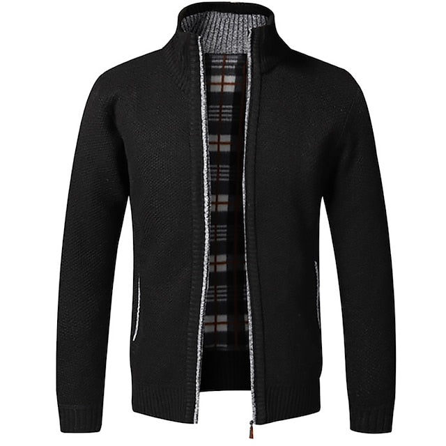 RALPH POLO -elegante maglione lavorato a maglia con cerniera per uomo (design italiano)