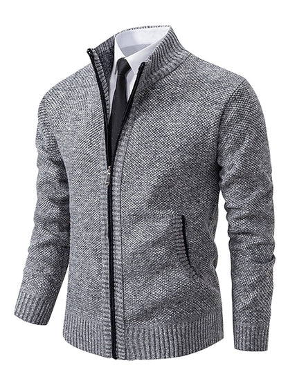 RALPH POLO - elegante maglione lavorato a maglia con cerniera per uomo (design italiano)